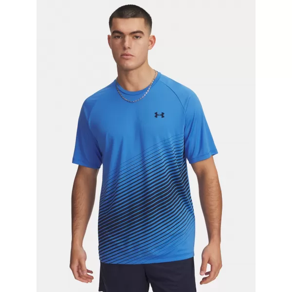  Herren-T-Shirt UNDER ARMOUR UA TECH FADE SS 6005916-402 BLAU 