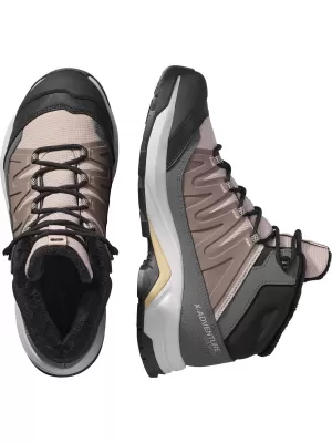 Damenschuhe SALOMON X-ADVENTURE COLDRUSH WATERPROOF W ETHEREA/EISEN/MAHAGONI-ROSE