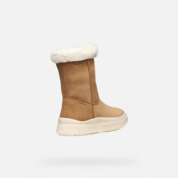  Winterstiefel für Mädchen GEOX LAQUINNY WPF J56NFB00022C6627 BRAUN 