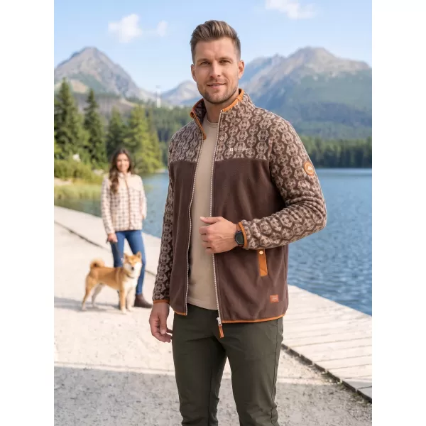  Fleece-Sweatshirt für Herren ALTISPORT GAMEL BRAUN 