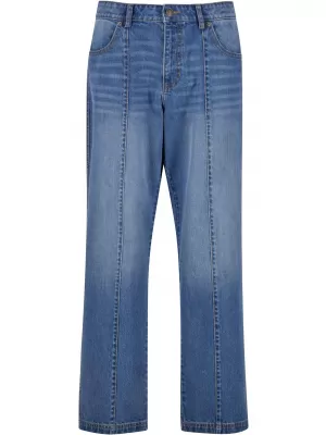 Herrenjeans URBAN CLASSICS TB7605 MITTELTIEFBLAU GEWASCHEN