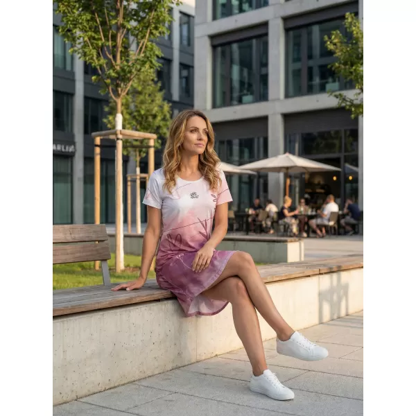  Erweitertes Premium-T-Shirt für Damen ALTISPORT VOJ/ALW083SAT02 WEIß ROSA 