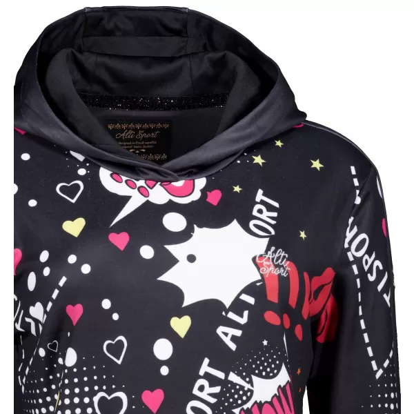  Damen-Sweatshirt ALTISPORT GILL SCHWARZ 