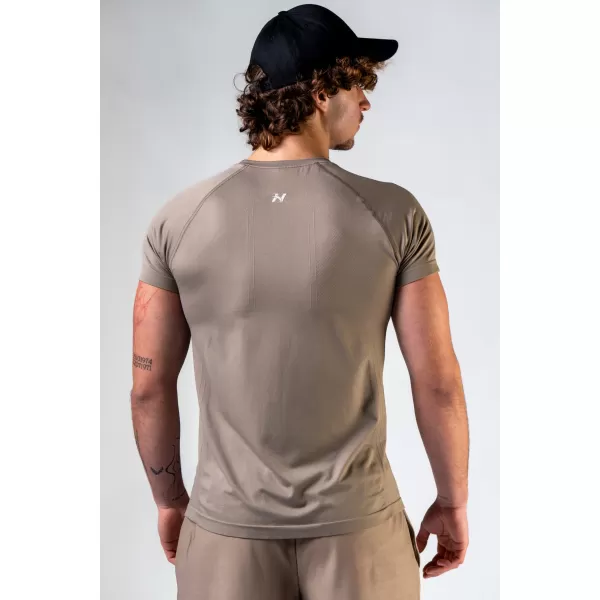  Nahtloses T-Shirt mit kurzen Ärmeln POWER 900 LIGHT BROWN ASH Nebbia 