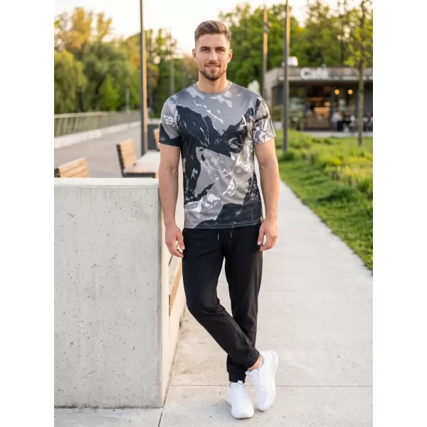  Premium-T-Shirt für Herren ALTISPORT VOJ/ALM131TR01 GRAU/SCHWARZ 