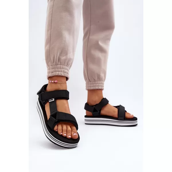  Damensandalen LEE COOPER LCW-24-05-2753L SCHWARZ/WEIß 