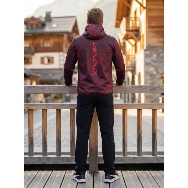  Premium-Softshelljacke für Herren ALTISPORT VOJ/ALM072JACK01 WEIN/ROT 