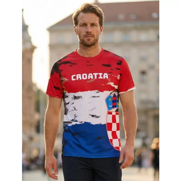  Premium-T-Shirt für Herren ALTISPORT VOJ/ALM036HR/TR01 KROATIEN 