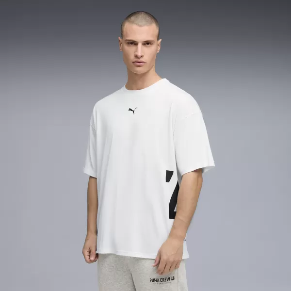  Herren-T-Shirt PUMA M GRAPHIC OVERSIZED TEE 528528_02 PUMA WEIß 