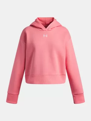 Sweatshirt für Mädchen UNDER ARMOUR UA RIVAL FLEECE HOODIE 1379517-600 ROSA
