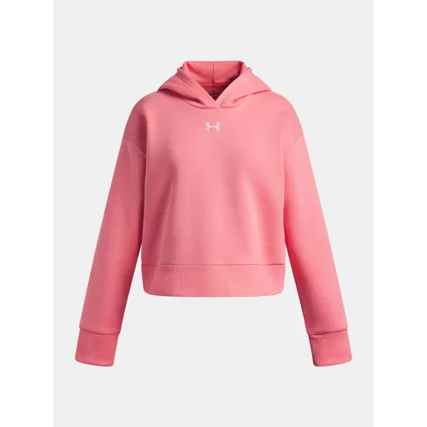  Sweatshirt für Mädchen UNDER ARMOUR UA RIVAL FLEECE HOODIE 1379517-600 ROSA 