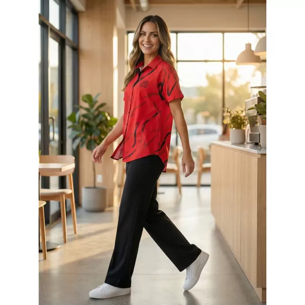  Premium-Shirt für Damen ALTISPORT VOJ/ALW049KOS01 SCHWARZ UND ROT 