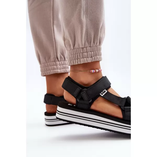  Damensandalen LEE COOPER LCW-24-05-2753L SCHWARZ/WEIß 