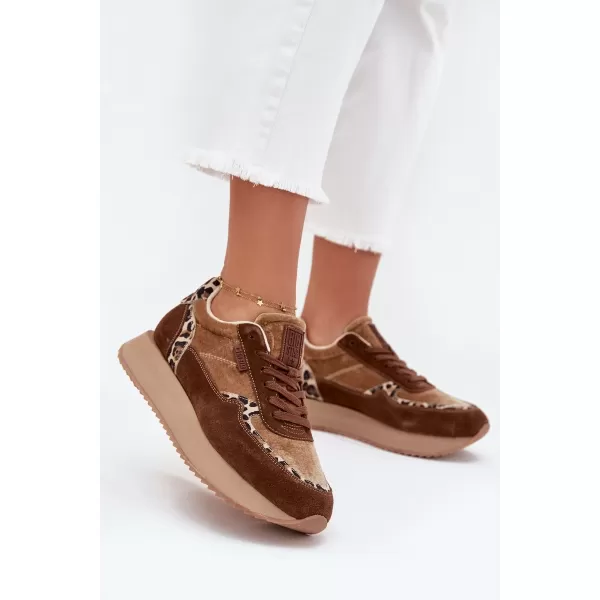  Damen-Sneaker BIG STAR OO274A313 BRAUN/BEIGE Big Star Shoes 