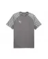 Herren-T-Shirt PUMA TEAMLIGA26 JERSEY 659721_13 FLAT MEDIUM GRAY/ FLACHES MITTELGRAU/PUMAWEIß