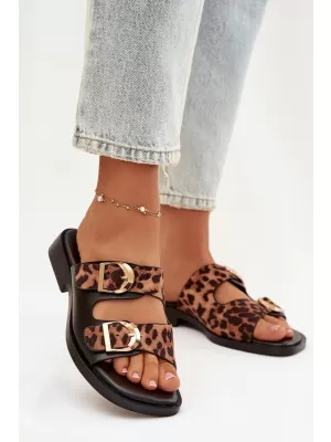 Damenhausschuhe BOTO DANELLE 41335 TIGER/SCHWARZ