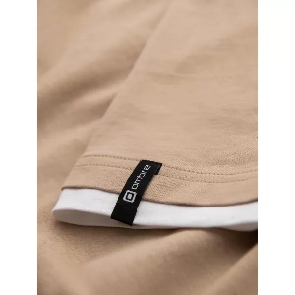  Herren-T-Shirt OMBRE OM-TSCT-0256 BEIGE 