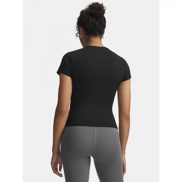  Damen-T-Shirt UNDER ARMOUR MOTION FITTED SS EMEA 6012291-001 SCHWARZ 