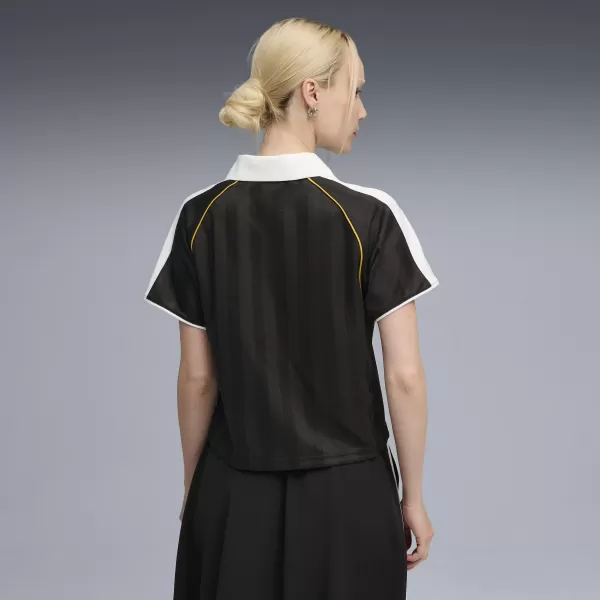  Funktions-T-Shirt für Damen PUMA T7 RELAXED FOOTBALL JERSEY 632157-01 PUMA SCHWARZ 