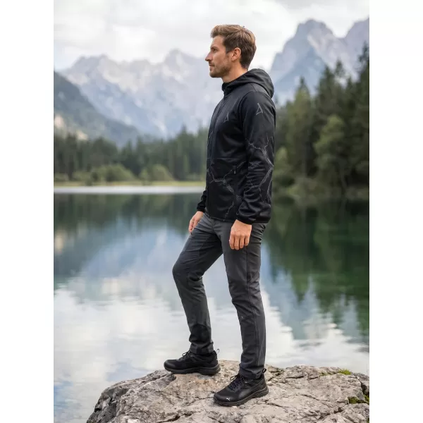  Premium-Softshelljacke für Herren ALTISPORT VOJ/ALM129JACK01 SCHWARZ GRAU 