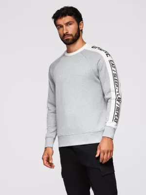 Herren-Sweatshirt OMBRE OM-SSNZ-0200 GRAUE MELANGE
