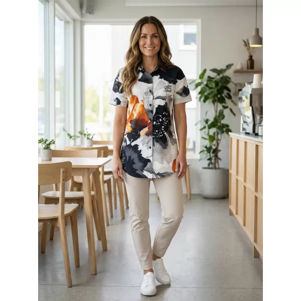  Premium-Shirt für Damen ALTISPORT VOJ/ALW117KOS01 SCHWARZ/ORANGE 