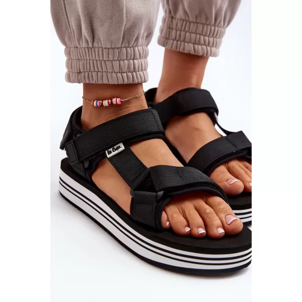 Damensandalen LEE COOPER LCW-24-05-2753L SCHWARZ/WEIß 