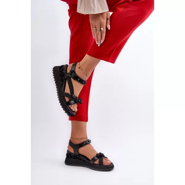  Damensandalen D&A CR956 SCHWARZ 