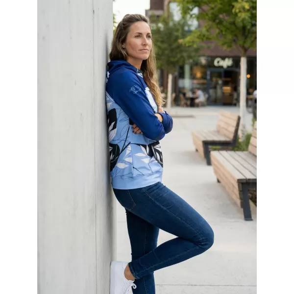  Hochwertiges Damen-Sweatshirt mit Reißverschluss ALTISPORT VOJ/ALW128MI02 BLAU UND WEIß 