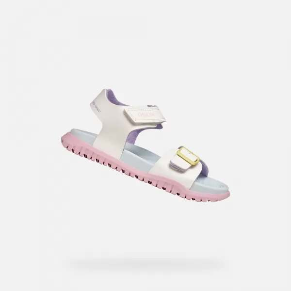  Sandalen für Mädchen GEOX SANDAL FUSBETTO J35HQA000BCC0653 WEIß 