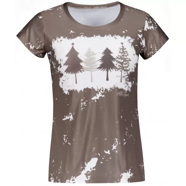  Premium-Weihnachts-T-Shirt für Damen ALTISPORT VOJ/ALWVN4TR06 BEIGE 