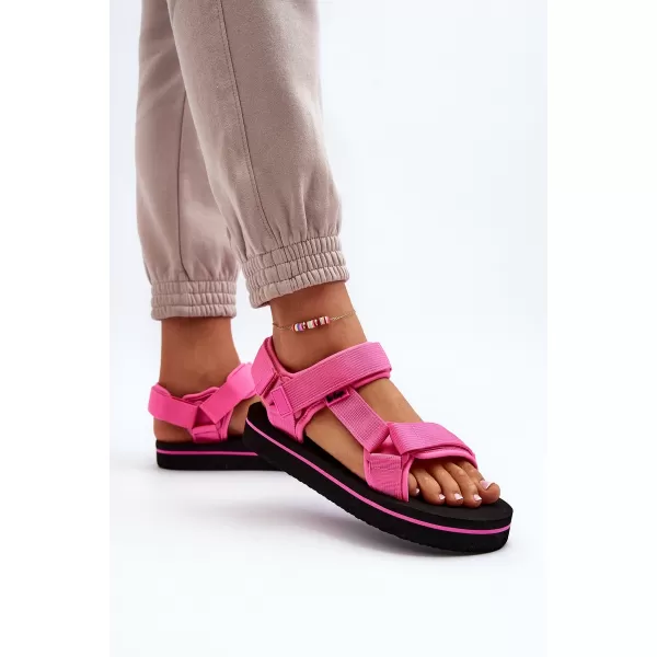 Damensandalen LEE COOPER LCW-23-34-2613 SCHWARZ/FUCHSIA 