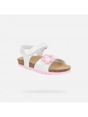 Sandalen für Mädchen GEOX CHALKI B552RD000NFC1000 WEIß