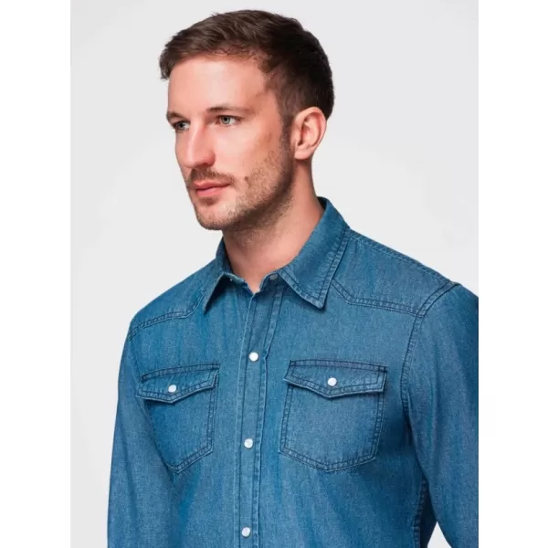  Herrenhemd OMBRE OM-SHDS-0210 BLAU 