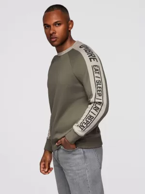 Herren-Sweatshirt OMBRE OM-SSNZ-0200 OLIVE