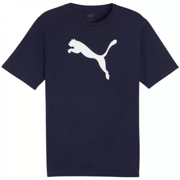  Funktions-T-Shirt für Herren PUMA TEAMRISE LOGO JERSEY COTTON 658705-06 PUMA MARINE/PUMA WEIß 