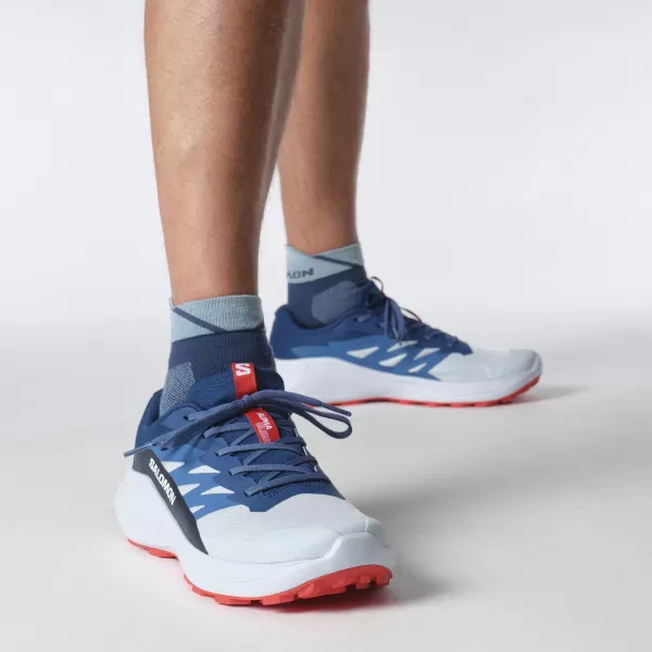  Herrenschuhe SALOMON ALPHAGLIDE L47724300 BALLADEBLAU/DUNKELBLAU/FEUERROT 