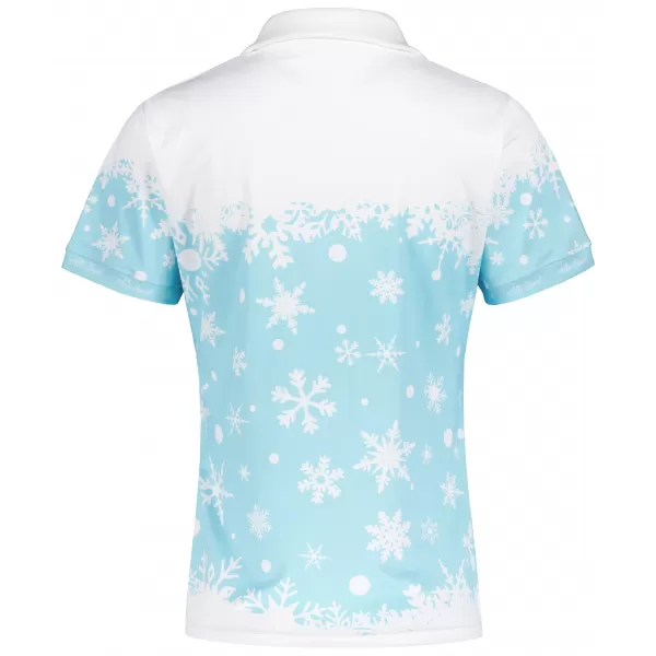  Damen-Weihnachts-T-Shirt mit Premium-Kragen ALTISPORT VOJ/ALWVN3TR05 BLAU 