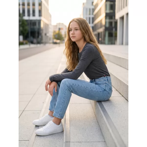  Mädchen-T-Shirt mit langen Ärmeln SAM 73 GT 509 SCHWARZ 