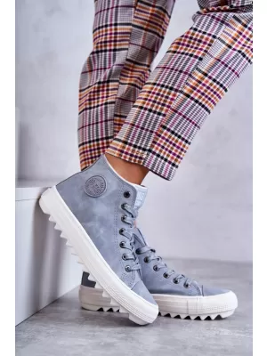 Damen-Sneaker BIG STAR EE274115 HELLBLAU Big Star Shoes