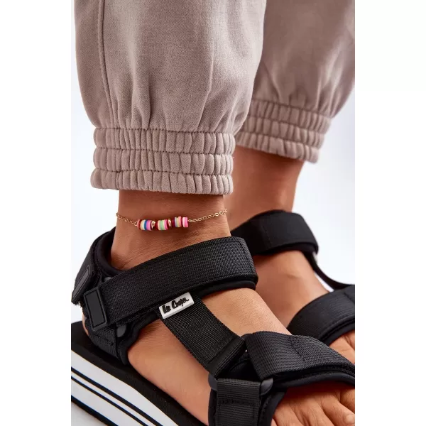  Damensandalen LEE COOPER LCW-24-05-2753L SCHWARZ/WEIß 