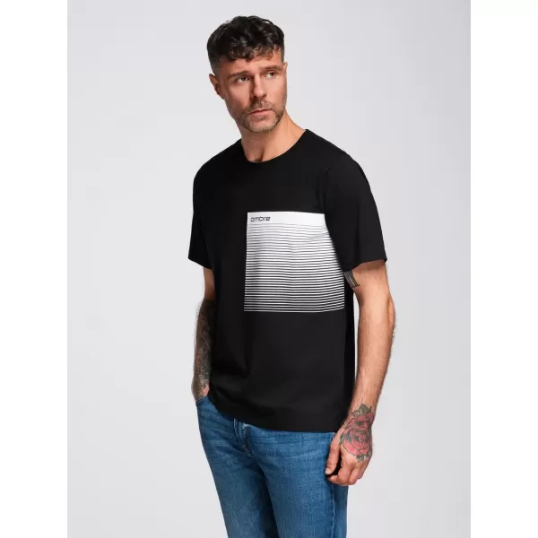  Herren-T-Shirt OMBRE OM-TSPT-0246 SCHWARZ 