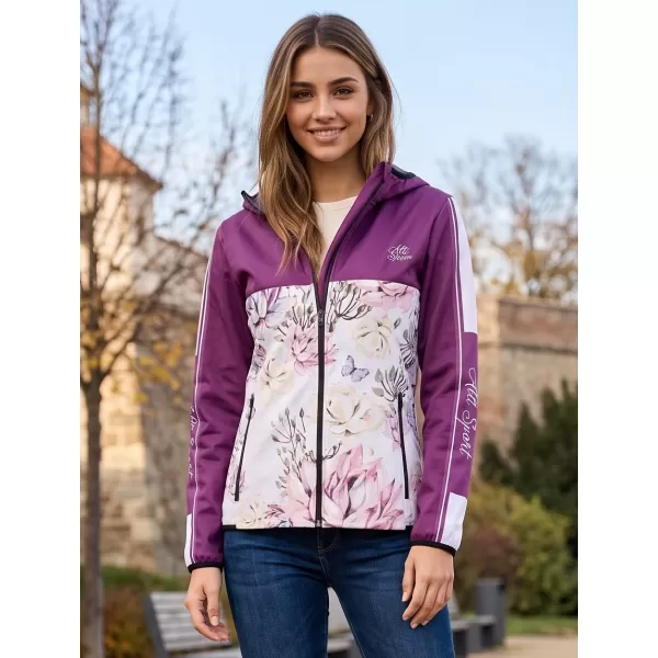  Premium-Softshelljacke für Damen ALTISPORT VOJ/ALW008JACK01 BURGUND 