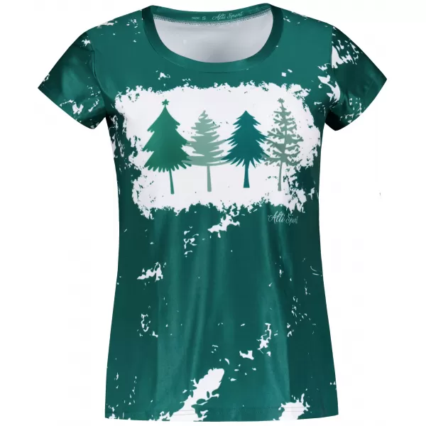  Premium-Weihnachts-T-Shirt für Damen ALTISPORT VOJ/ALWVN4TR06 GRÜN 