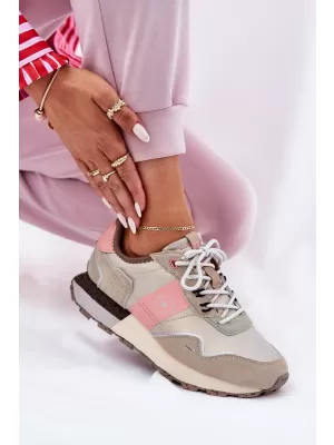 Damen-Sneaker BIG STAR RR274243 ROSA/GRAU Big Star Shoes