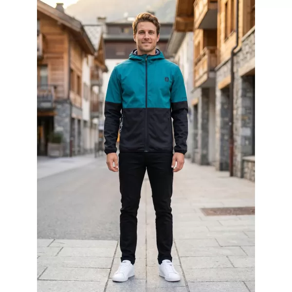  Premium-Softshelljacke für Herren ALTISPORT VOJ/ALM051JACK01 KEROSIN/SCHWARZ 
