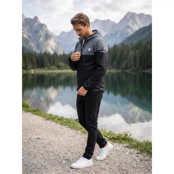  Premium-Softshelljacke für Herren ALTISPORT VOJ/ALM051JACK01 GRÄULICHES SCHWARZ 