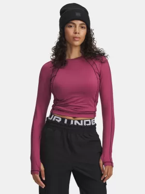 Damen-T-Shirt UNDER ARMOUR UA COLDGEAR TEXTURED CREW 6003999-659 ROT