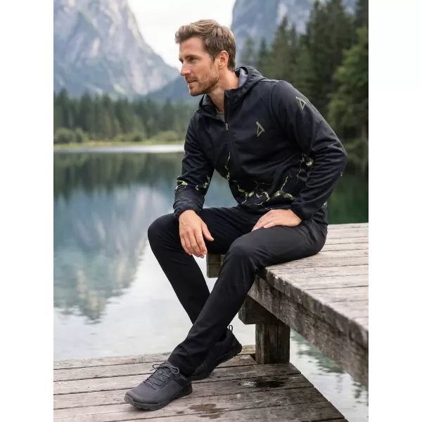  Premium-Softshelljacke für Herren ALTISPORT VOJ/ALM129JACK01 SCHWARZ/MILITÄRISCH 