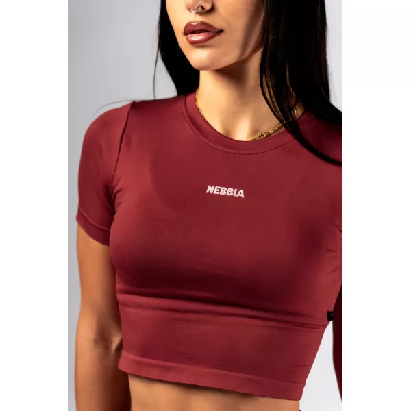  Nahtloses Crop-Top mit kurzen Ärmeln POWER 891 RED Nebbia 